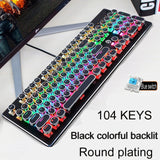 Steampunk Real Mechanical Keyboard Gaming Blue Wired
