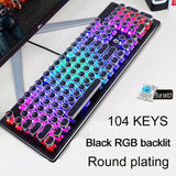 Steampunk Real Mechanical Keyboard Gaming Blue Wired